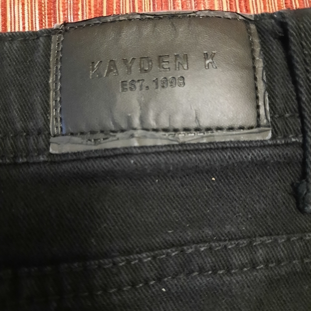 KAYDEN Slim/Straight Men's Black Jeans - Picture 4 of 8